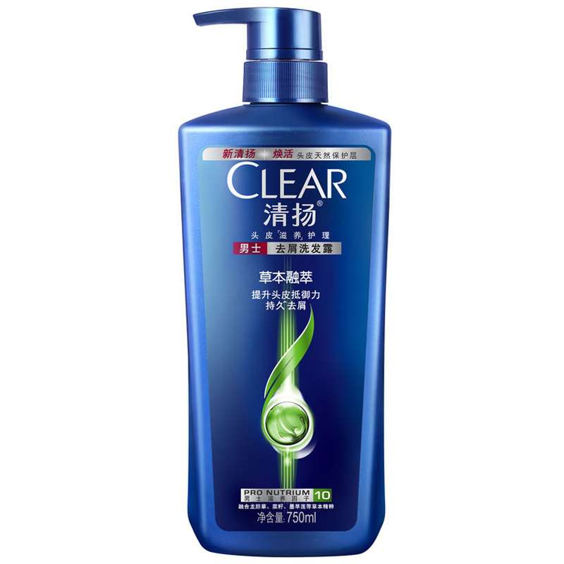 清扬男士洗发露草本融萃型 750ml