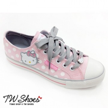 台湾官网直邮进口【TW Shoes】 Hello Kitty水玉点点帆布鞋 【K31