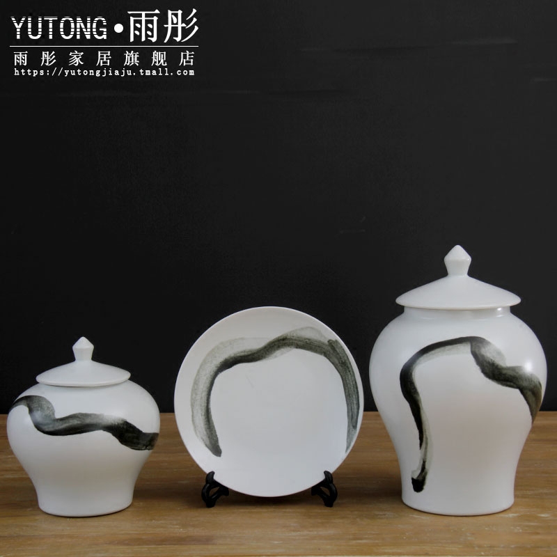 Modern ceramic hang dish dish place of the sitting room porch soft adornment of new Chinese style household wine cabinet office plates