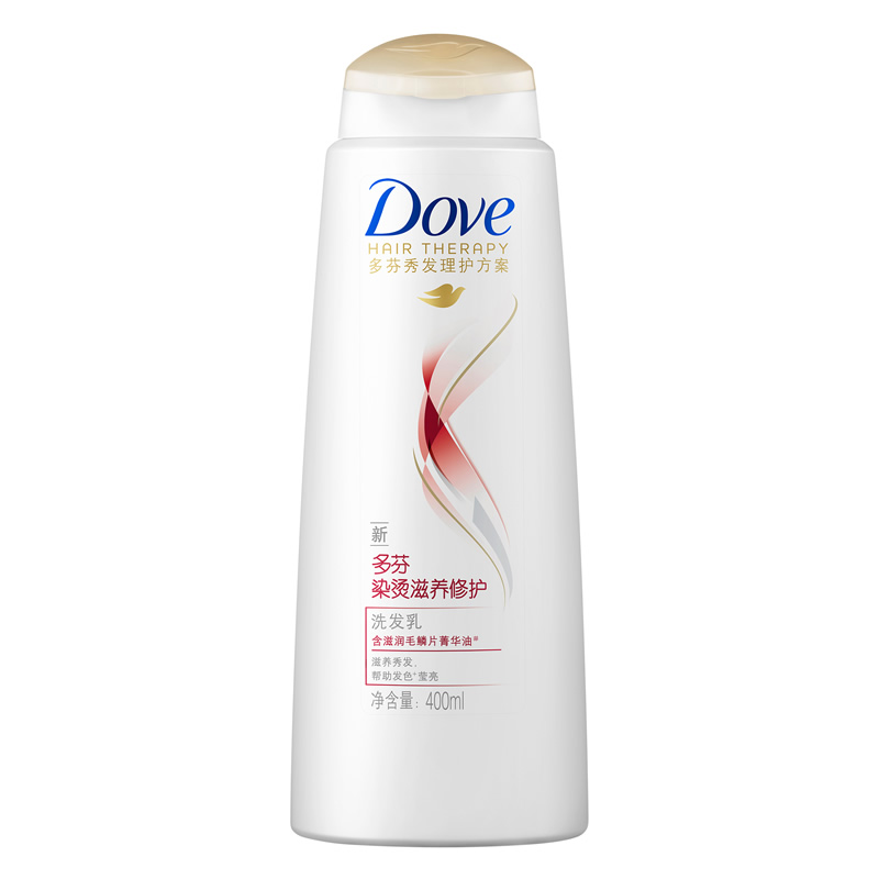联合利华 多芬染烫损伤理护洗发乳400ml 修护烫伤
