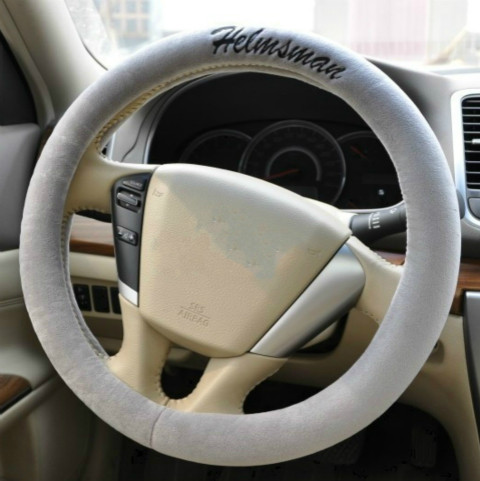 New product Korean super hand feeling South Korean velvet universal warm car handle cover cute short plush steering wheel cover winter