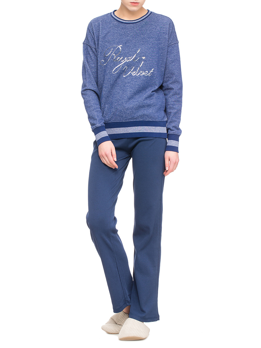 ROYAL VELVET|蓝色亮片LOGO休闲上装