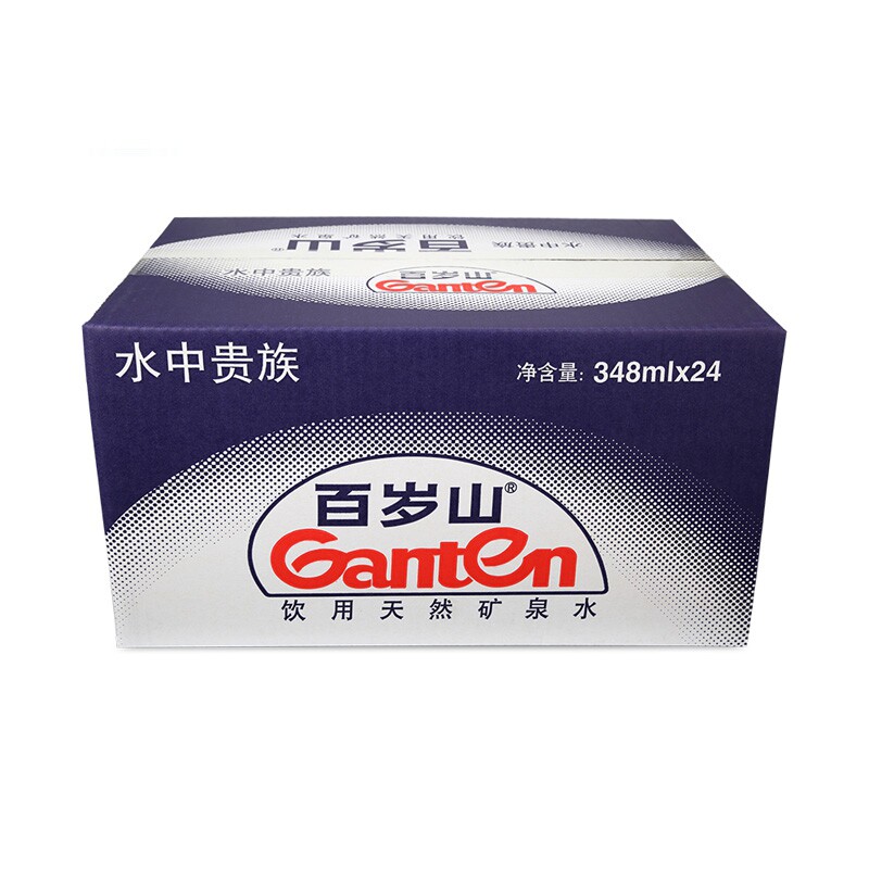 【天猫超市】百岁山 天然矿泉水 348ml*24瓶/箱 新旧包装随机发货