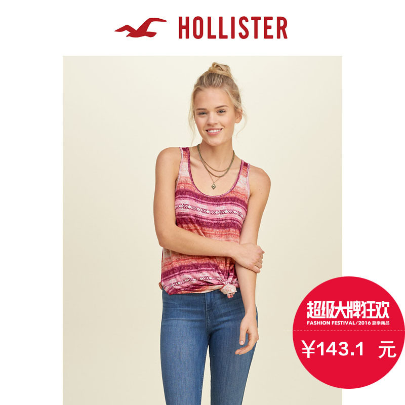 Hollister 2016春装新款必备款式后系带背心 女 115511