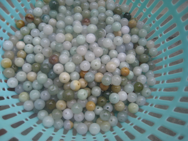 Myanmar Emerald A Goods Triple Color Pearl Direct Sales DIY Emerald Loose Pearl Clear Bin