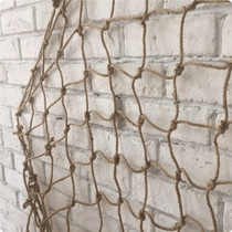 Mediterranean style thick line hemp rope fishing net decoration Net shooting background wall props bar wall decoration