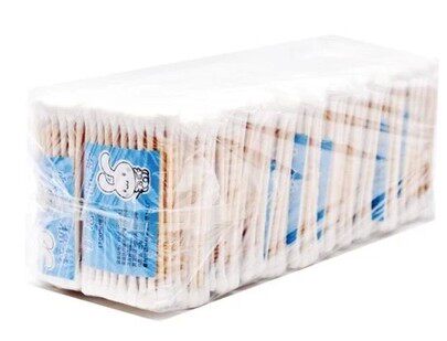 Sanitary Tampon Double Head Wood Stick Antibacterial Sanitary Tampon Makeup Rod Wooden Stick 24 small package Makeup Remover Cleaning Cotton Stick