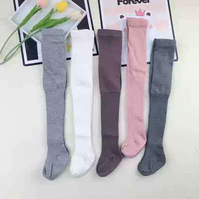 80-120 yards female treasure tights solid color large PP inner pants Girls pit socks baby cotton spring and autumn tights