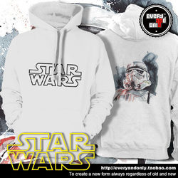 STAR WARS Star Wars Imperial Commando Watercolor Creative Printed Pullover Sweatshirt Plus Velvet Winter Cardigan