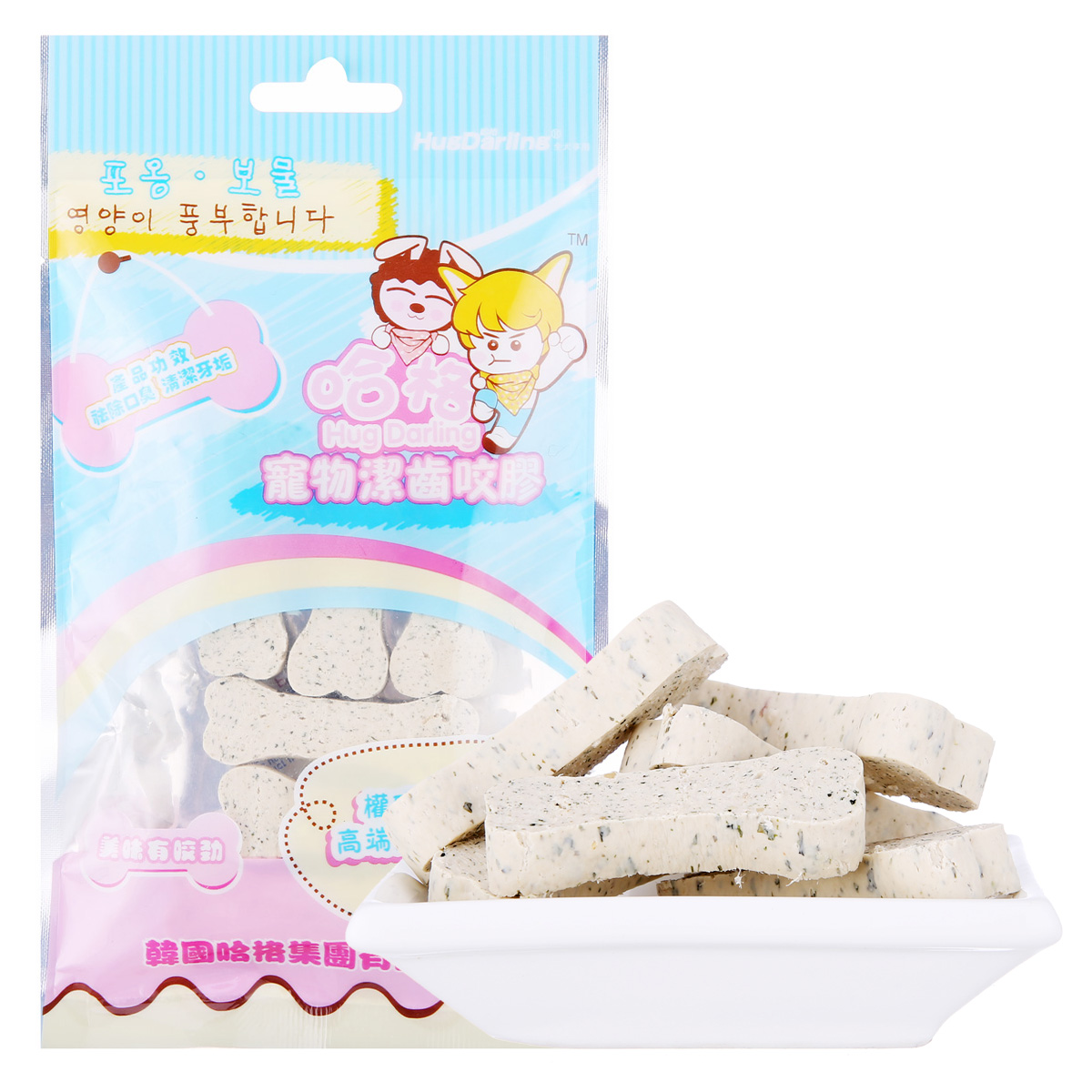 波奇网 宠物食品 哈格狗零食 鸡肉海苔美毛骨6只有效亮毛磨牙