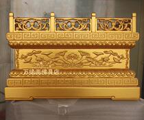 Sprayed gold base camphor wood lotus base Buddha seat carved lotus Guanyin God of Wealth base