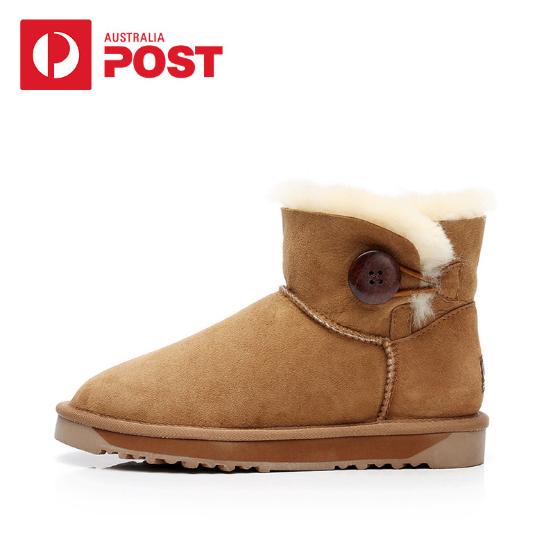 BOOTY AUSTRALIA经典短款纽扣雪地靴澳洲雪地靴