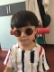 Kính râm tròn retro hộp nhỏ kính râm trẻ em nữ thủy tinh cổ điển 2017 kính nam và nữ Hoàng tử gương kính cận thị kính nam đẹp Kính râm