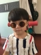 Kính râm tròn retro hộp nhỏ kính râm trẻ em nữ thủy tinh cổ điển 2017 kính nam và nữ Hoàng tử gương kính cận thị