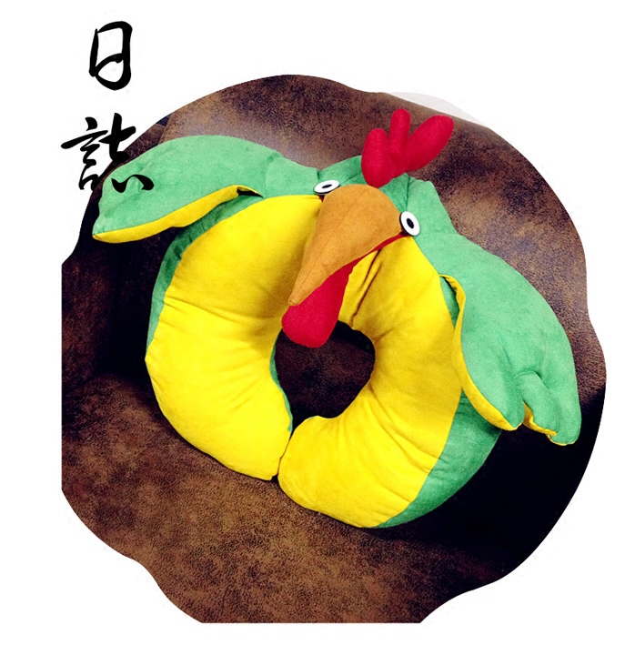 The flower rooster of the steam elf u shaped pillow