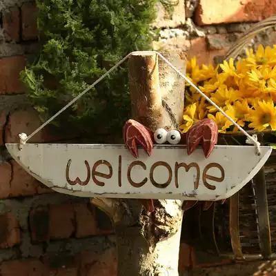 Small crabs can be customized welcome to the listing tag Mediterranean creative welcome business door customization
