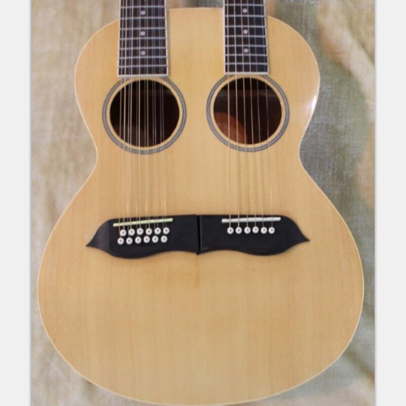 Biheaded Wood Guitar Hawaiian Guitar Personality Guitar Feeling Manufacturer Direct Customizable Production 