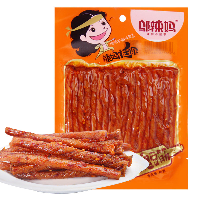 【天猫超市】邬辣妈 酒鬼豆筋80g/袋 豆条香辣豆筋 辣条零食