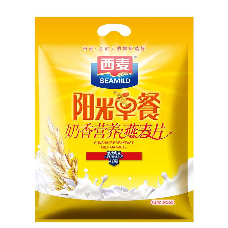 【苏宁易购】西麦麦片 阳光早餐奶香营养燕麦片 700g/袋