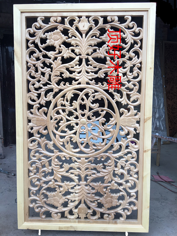 East Yang Wood Carved Flower Chinese Imitation Antique Solid Wood Flower Lattice Hyun Guan Pure Hand Engraving Partition Screen Suspended Ceiling Eurostyle Set Up