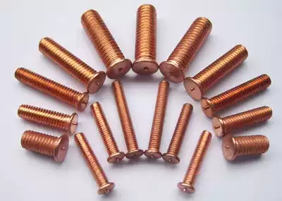 Copper plating welding screw welding screw welding screw welding screw welding nail M6 * 10-12-14-16-20-25-30