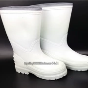 Giày xốp trắng dày cộng với giày đi mưa cotton cho nam và nữ ủng đi mưa cotton Giày ấm mùa đông giày không thấm nước giày đi mưa