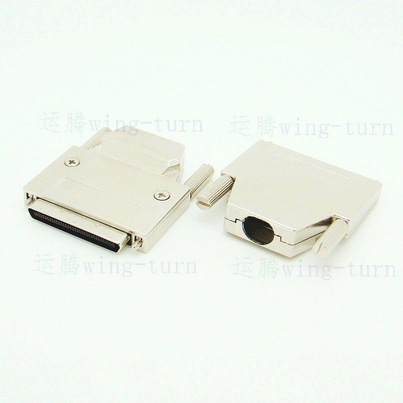 Yunteng V68M-ASFF SCSI iron shell small CN68 core pressure line male 0 8 small 68 male plug