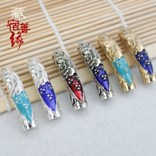 Металлический трубчатый манжет, изогнутая трубка, синий красный аксессуар, Кинг-Конг, золото и серебро, «сделай сам»