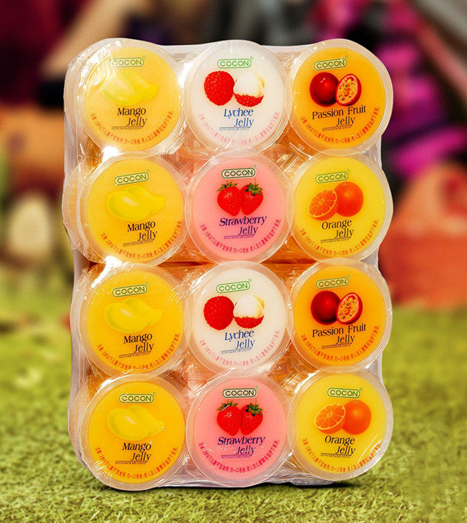 Malaysia imports cocon Kekang brand multi-flavored jelly (including coconut fruit) 4X480g tropical fruit