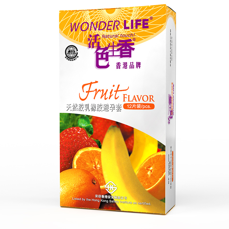 活色生香避孕薄润滑水果安全套蜜蜜果12片成人情趣用品UT