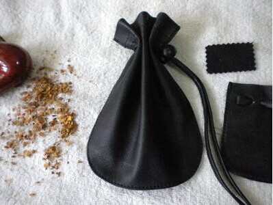 Pure sheepskin handmade pipe bag pipe bag genuine leather handmade jewelry bag pure leather glasses bag genuine leather play bag