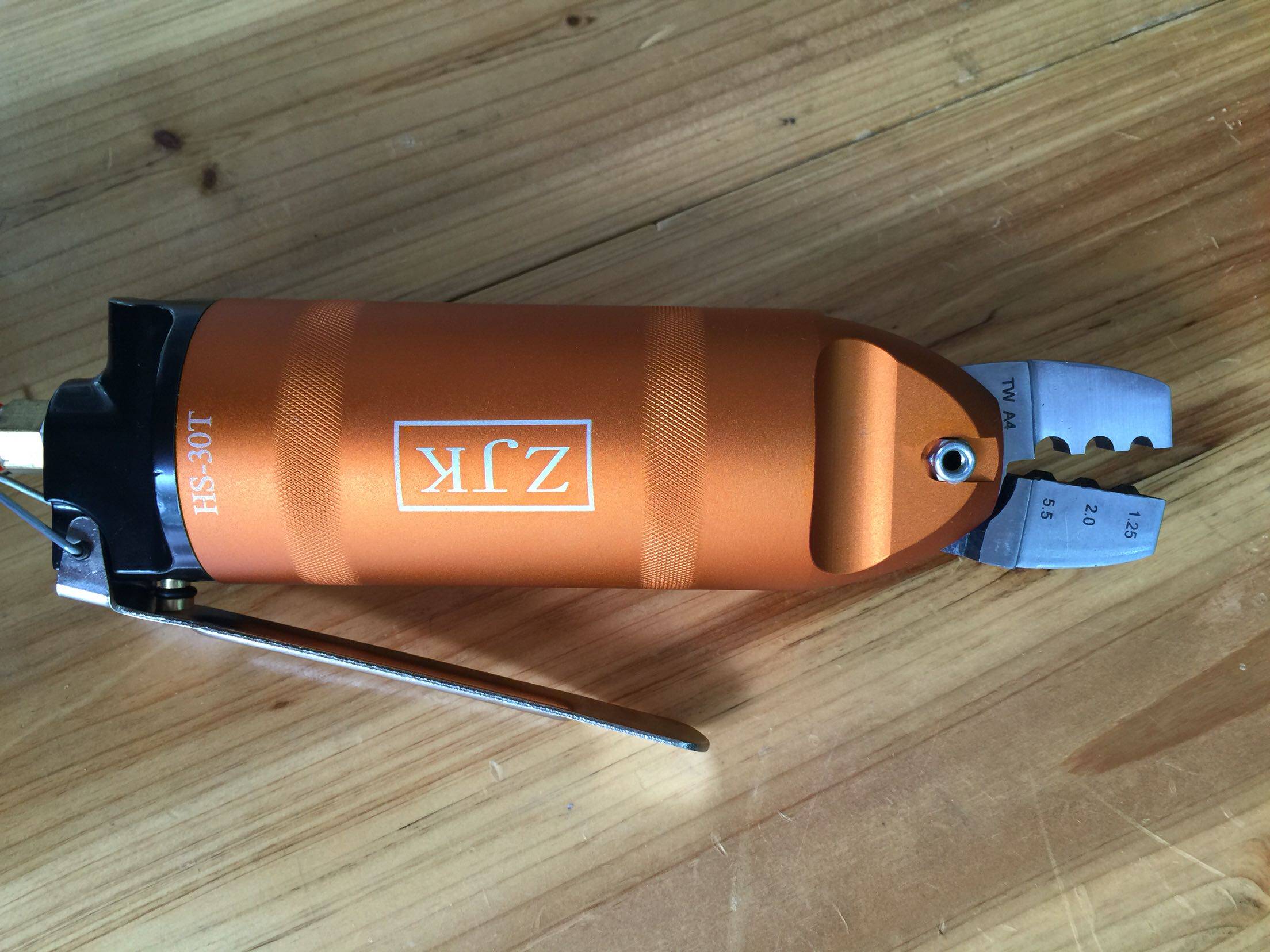 Taiwan original dress guarantee pneumatic clamp wire clamp press wire cap pliers large concession ZJK pneumatic cold pressure terminal pliers