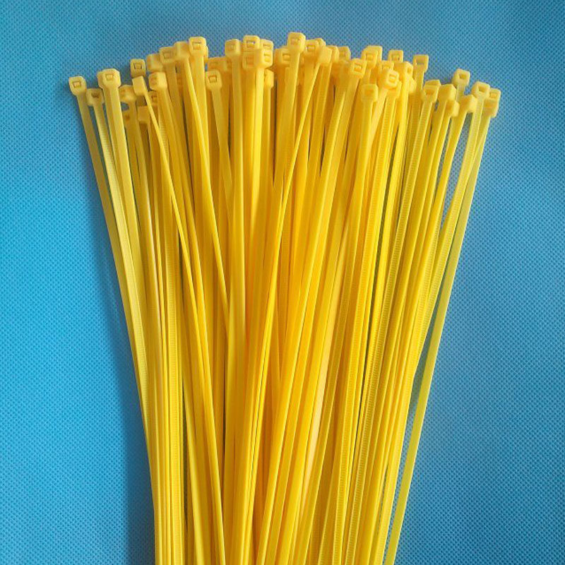 Colored plastic nylon tie beamline Zwire with self-lock seal 3 * 200MM Non-Label 500 yellow