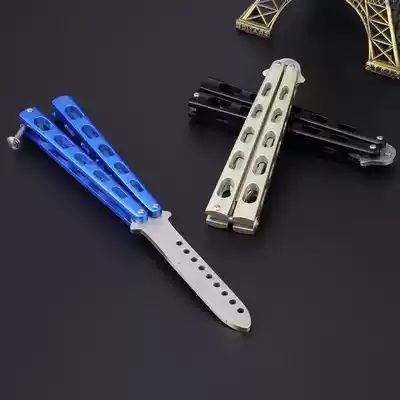 New Metal Practice Butterfly Trainer Training Knife Dull Too