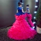 Trẻ em ăn mặc cô gái đuôi váy cưới váy pettiskirt mùa thu và mùa đông trẻ em piano tổ chức trang phục hoa cô gái váy cưới đầm đẹp cho be gái 7 tuổi Váy trẻ em