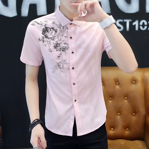 Летняя трендовая рубашка для отдыха, короткий рукав, в корейском стиле