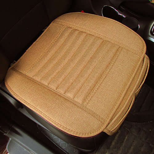 新款汽车坐垫春夏季亚麻三件套 无靠背四季通用单片透气实用座垫