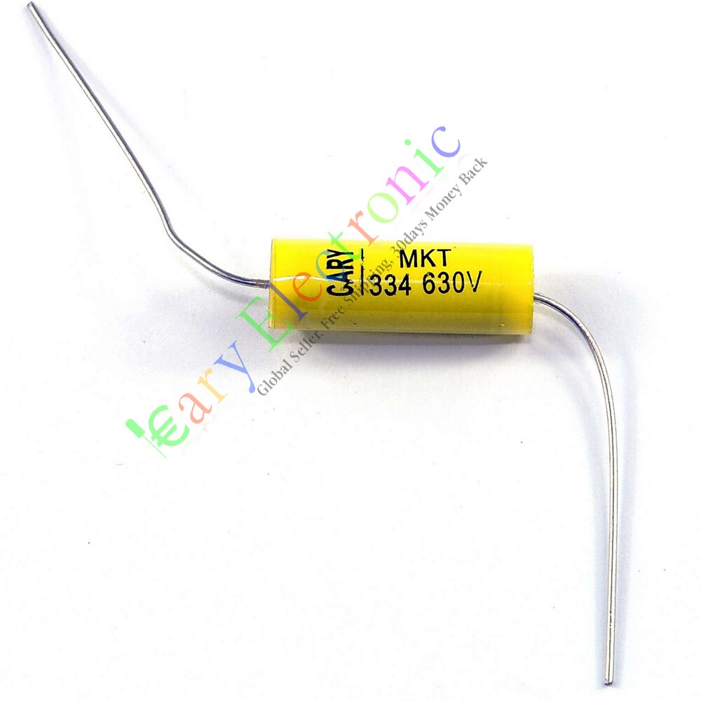 630V Yellow Wearing Atrium Axial Liner Machine Coupling Film Capacitive Fever Endless Copper Feet Power Amplifier Sound 0 33uf