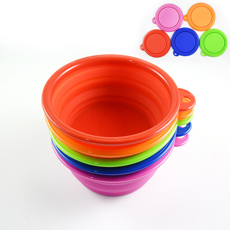 Silicone folding bowl pet supplies out cat bowl dog bowl retractable travel bowl dog food bowl new discount