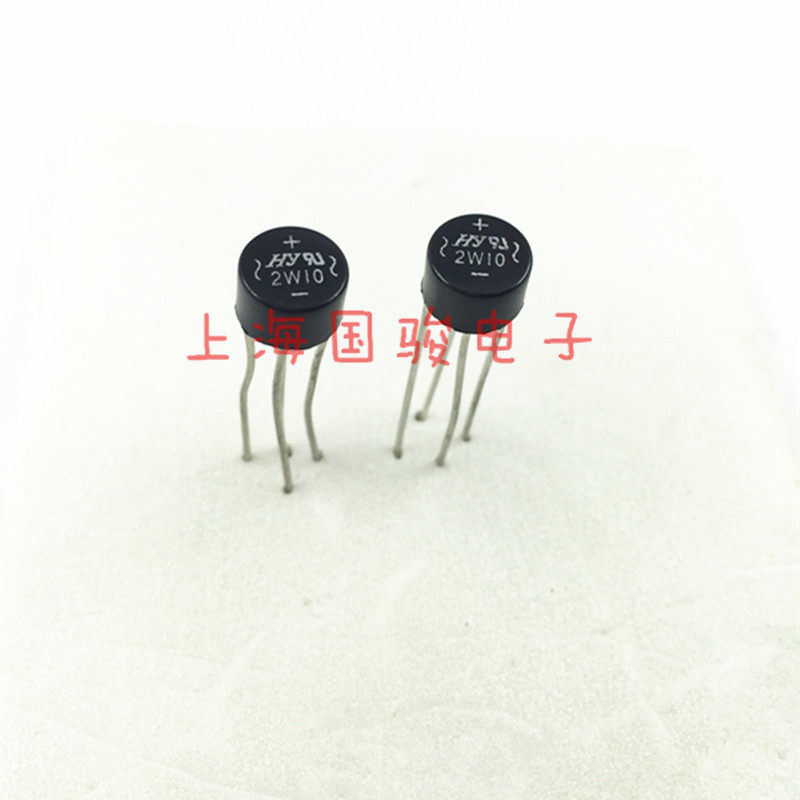 New original fitting bridge stack HY2W10 round bridge 2A 1000V 4 feet straight inserts in place of 2W06-Taobao