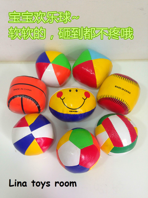 Baby Hands Catch Ball Padded Cotton Softball Hand Throw Ball Leather Ball Toddler Toddler Football Puzzle Toy 0-3