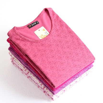 女士高领纯棉上衣单件全棉低领秋衣大码中老年