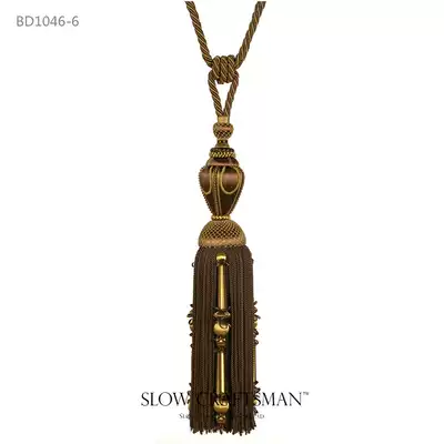 SLOW CRAFTSMAN export European Bella series luxury curtain villa high window large sling strap