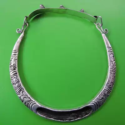 Miao silver jewelry hollow collar embroidery bottom support empty support Miao silver hand-carved minority clothing accessories DIY