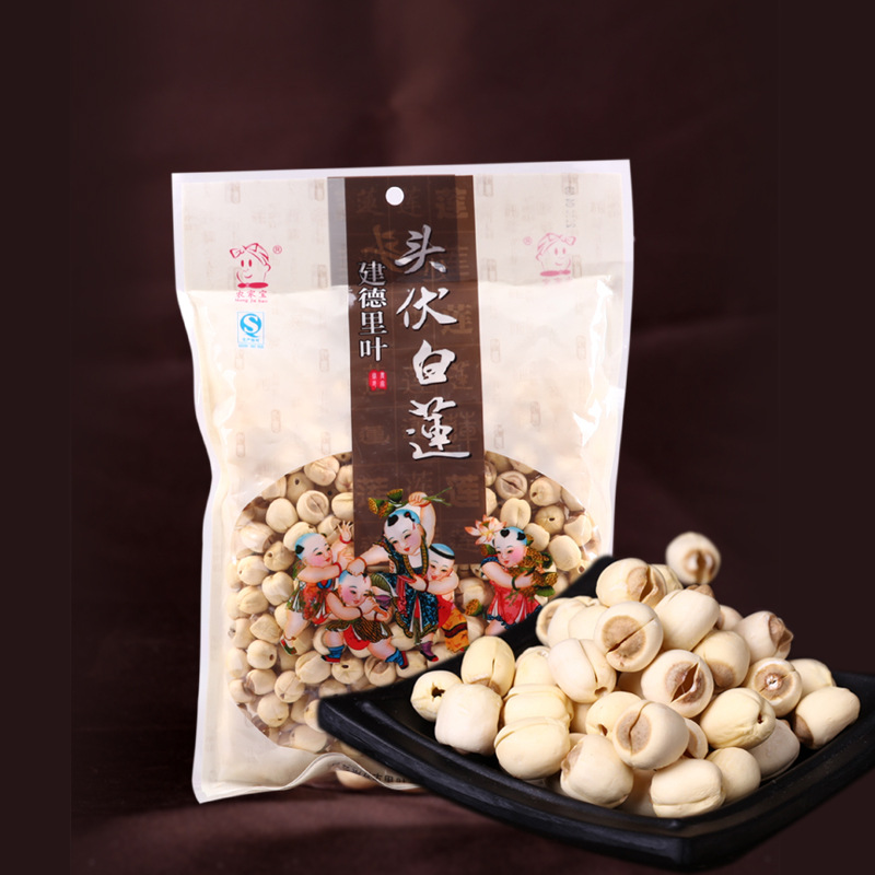 New Lotus Listed Hangzhou Jiande New Riba Lotus Seed Head Volt White Lotus 250g Bagged Easy To Cook Non-Vacuum Packaging