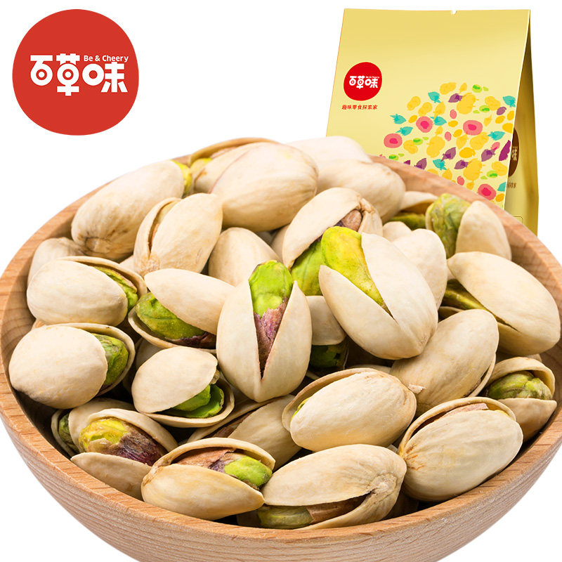 【天猫超市】百草味 坚果干果 开心果200g 炒货零食 原味无漂白