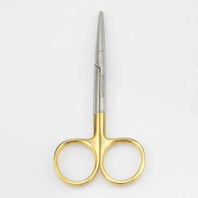 Day Work Gold Handle Scissors Cosmetic Orthopedic Blunt Head Serrated 12 5cm Straight Head Elbow Cosmetic Cut