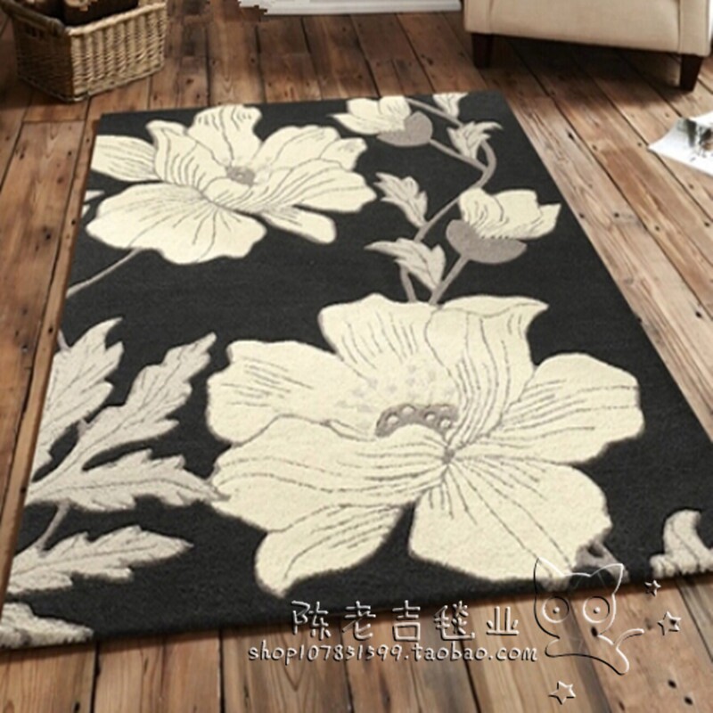 New Pine Pastoral Flowers Retro Carpet Living Room Tea Sofa Bedroom Bed by Handmade Atrile Carpet Full Laundry