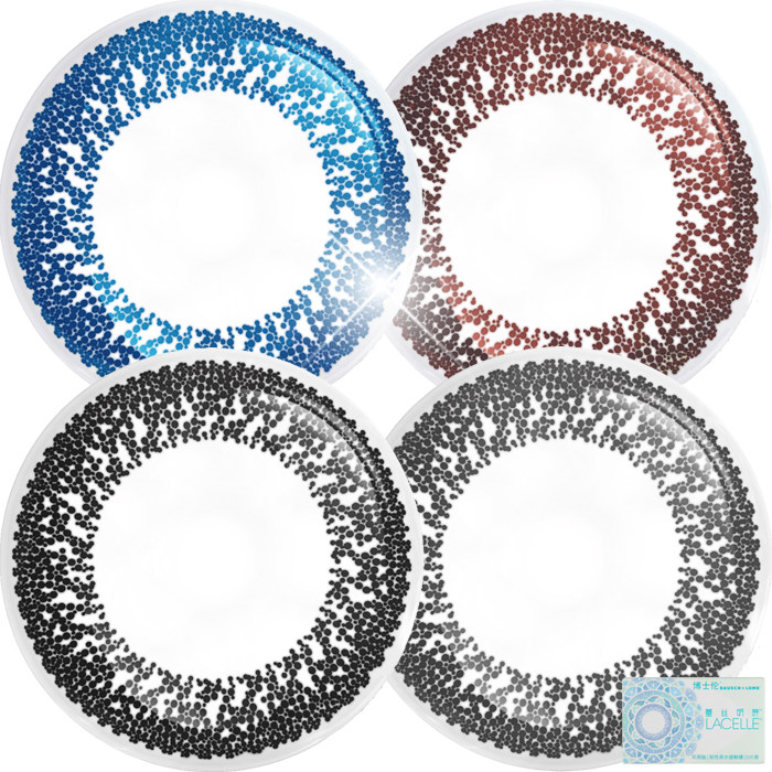 买2送3】博士伦蕾丝明眸两双周抛美瞳6片彩色近视隐形眼镜 包邮dy