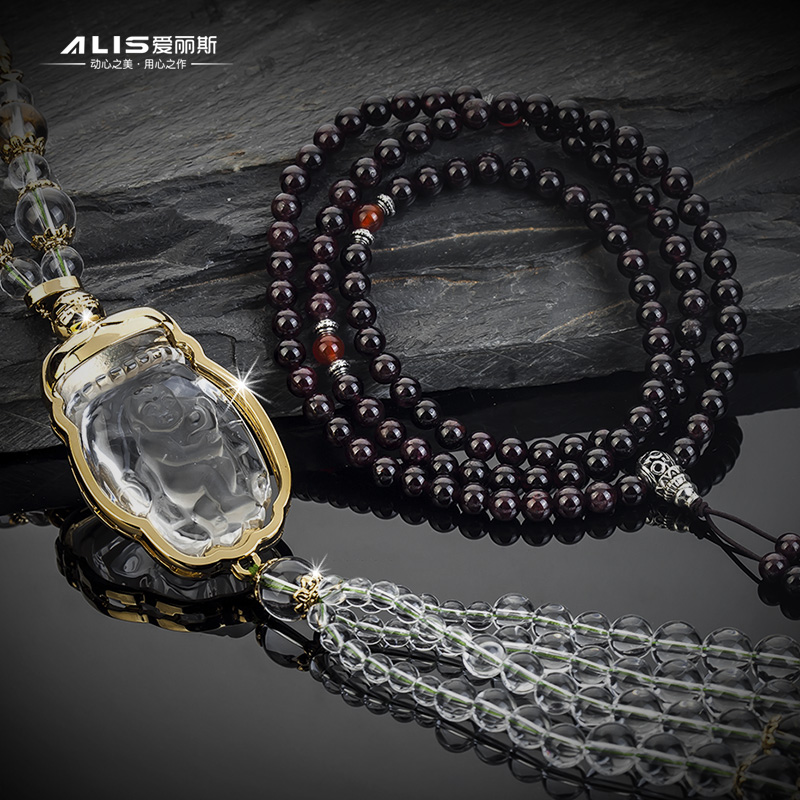 新品alis爱丽斯 汽车挂件高档水晶 车摆件汽车挂饰品白水晶掌中宝